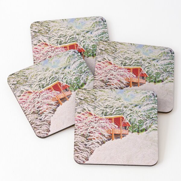 Item preview, Winter at the Little Red Cabin designed and sold by Vicki Pelham.