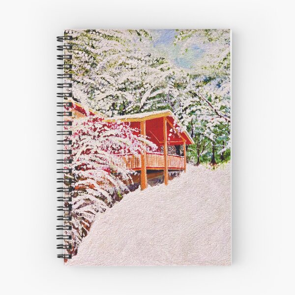 Item preview, Winter at the Little Red Cabin designed and sold by Vicki Pelham.