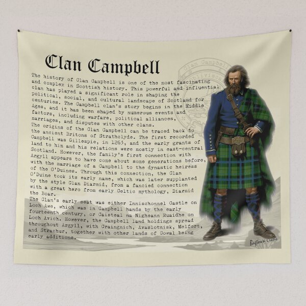 Item preview, Clan Campbell Scottish History  designed and sold by BagTown Clans.