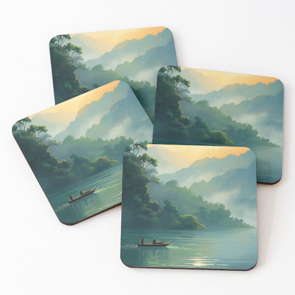 Item preview, Misty Morning On The Mekong River designed and sold by OdysseyArtworks.