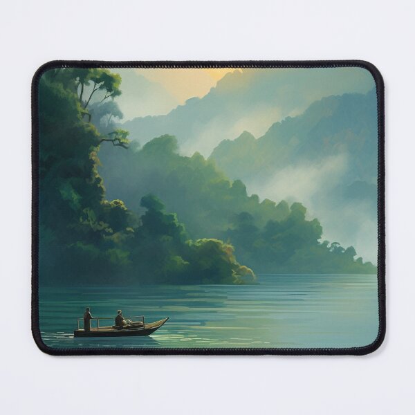 Item preview, Misty Morning On The Mekong River designed and sold by OdysseyArtworks.