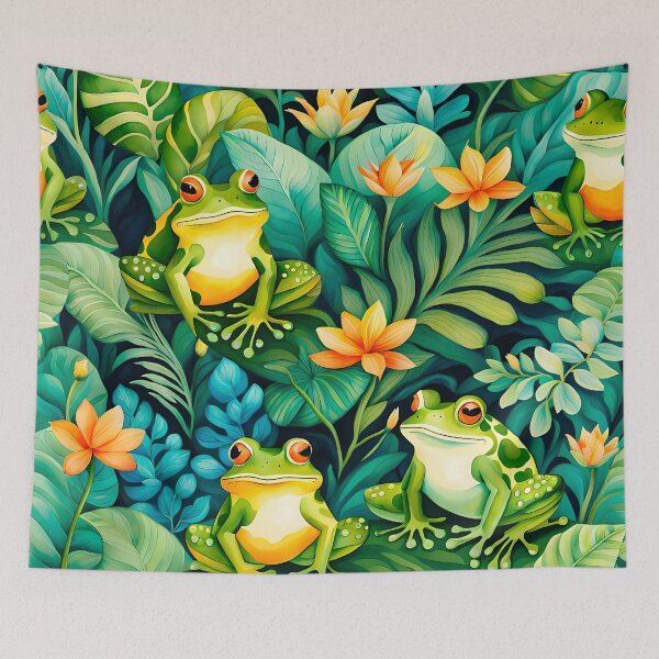 Item preview, Cute Frogs in the garden designed and sold by artedamensagem.