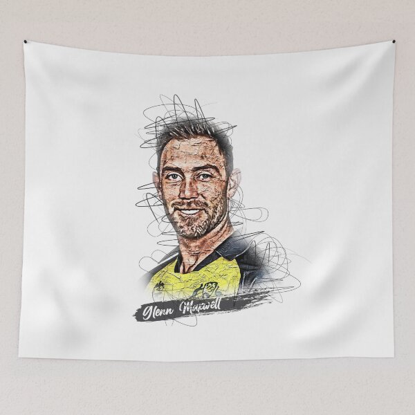 Item preview, Glenn Maxwell Abstract Sketch Art, Glenn Maxwell designed and sold by graphic-genie.