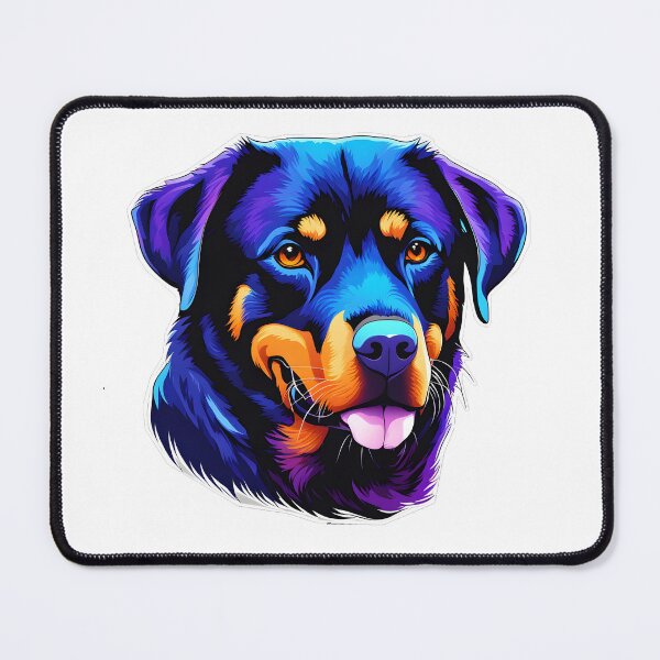Item preview, Rottweiler Radiance: A Blue and Purple High-Key Color Harmony designed and sold by aguia-est-123.