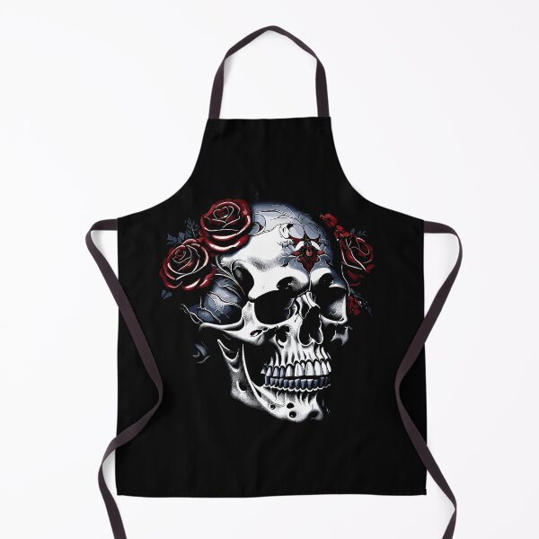 Item preview, Metalhead Skull and Red Roses designed and sold by PugD.