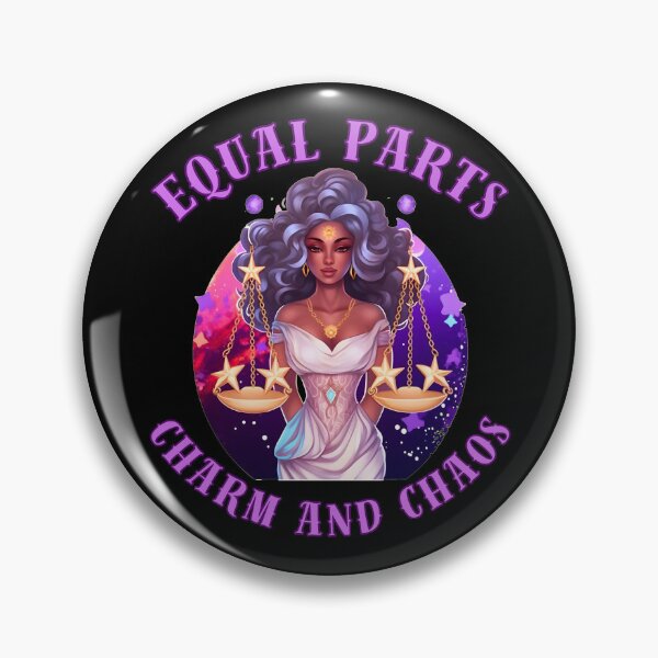 Item preview, Equal Parts Charm And Chaos. libra zodiac sign designed and sold by ZodiacWonders.