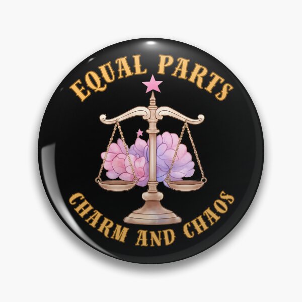 Item preview, Equal Parts Charm And Chaos. libra astrological sign designed and sold by ZodiacWonders.