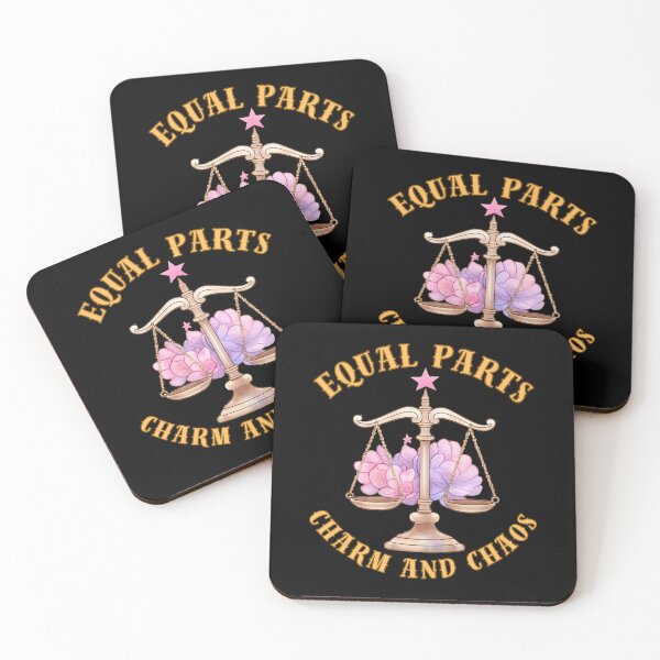 Item preview, Equal Parts Charm And Chaos. libra astrological sign designed and sold by ZodiacWonders.