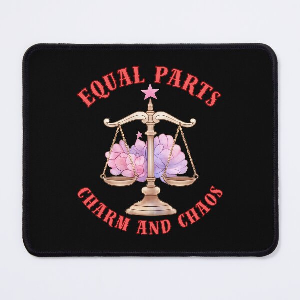 Item preview, Equal Parts Charm And Chaos. funny libra designed and sold by ZodiacWonders.