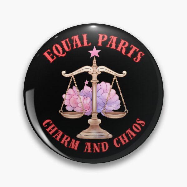 Item preview, Equal Parts Charm And Chaos. funny libra designed and sold by ZodiacWonders.
