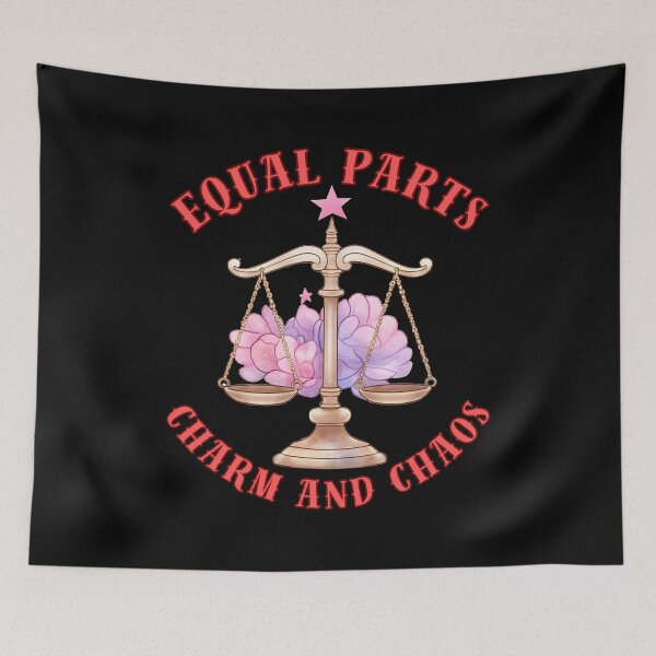 Item preview, Equal Parts Charm And Chaos. funny libra designed and sold by ZodiacWonders.