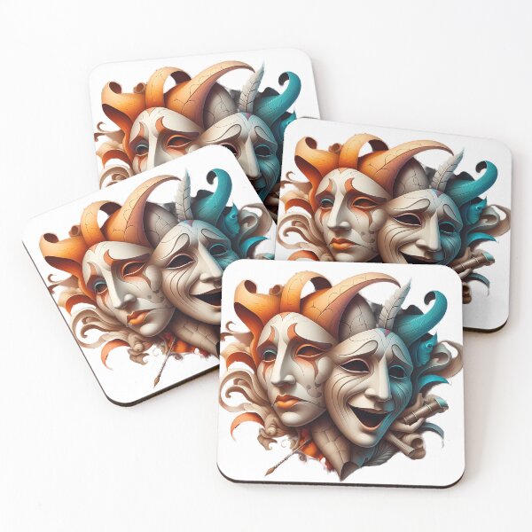 Item preview, Comedy and Tragedy designed and sold by Moodvibehub.
