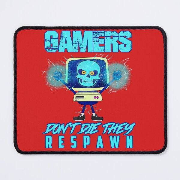 Item preview, Gamers Don't die they respawn : skull computer gamer designed and sold by ImaginarStore.