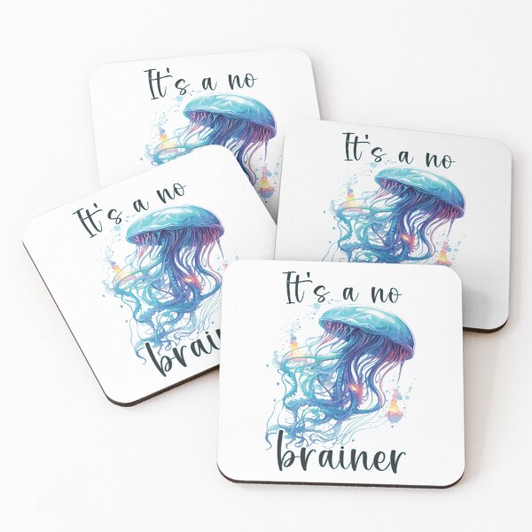Item preview, It's a no brainer-jellyfish pun designed and sold by damonasplace.
