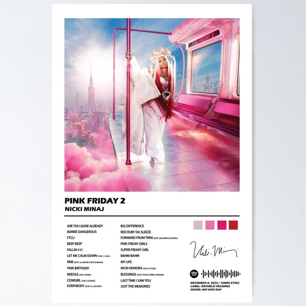 Item preview, Nicki Minaj "Pink Friday 2" Album Cover Art designed and sold by EPcreates.