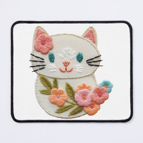 Item preview, Custom Hand-Knitted Aesthetic: Adorable Kitty Cat Art designed and sold by PaddyMcKhan.