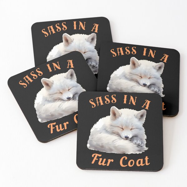 Item preview, Sass In A Fur Coat. fox watercolor designed and sold by FoxVibes.