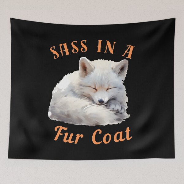 Item preview, Sass In A Fur Coat. fox watercolor designed and sold by FoxVibes.