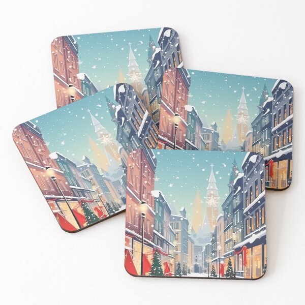 Item preview, snowy street designed and sold by hola-zzoi.