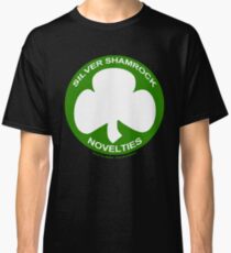 Silver Shamrock Novelties (SSN) Shirt - Traditional White Shamrock Design Classic T-Shirt