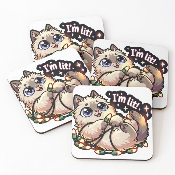Item preview, Im Lit Christmas Cat designed and sold by Shrimp-Shirts.