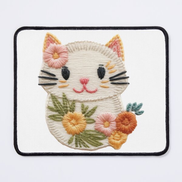 Item preview, Personalised Hand-Knitted Aesthetic: Adorable Kitty Cat Art designed and sold by PaddyMcKhan.