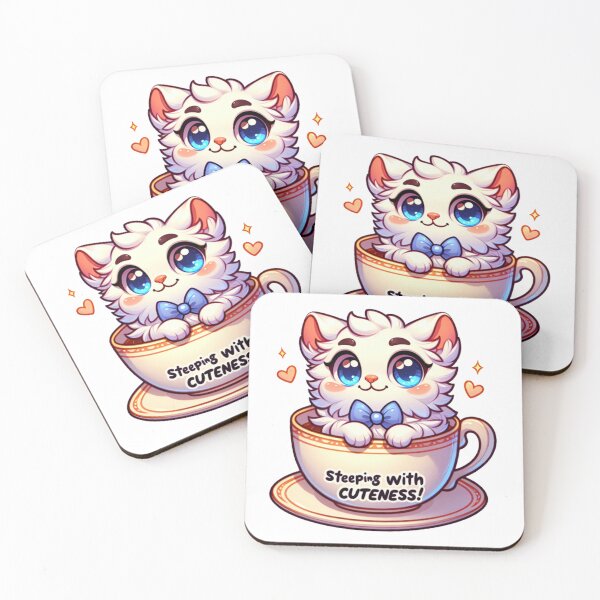 Item preview, Steeping with Cuteness Teacup Kitten designed and sold by Shrimp-Shirts.