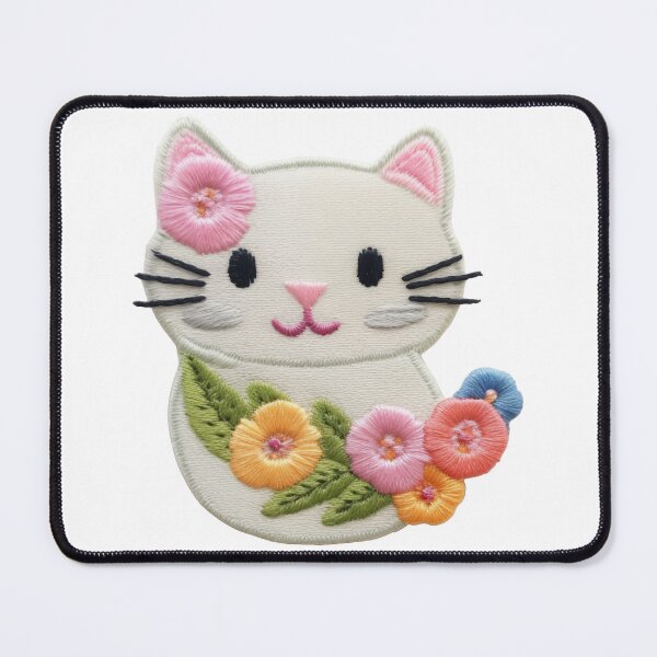 Item preview, Custom Hand-Knitted Aesthetic: Adorable Kitty Cat Art designed and sold by PaddyMcKhan.