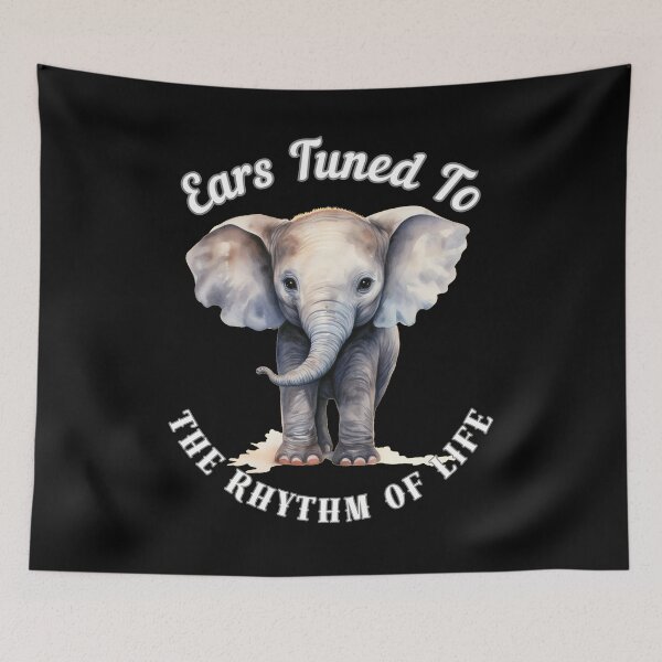 Item preview, Ears Tuned To The Rhythm Of Life designed and sold by ElephantVibes.