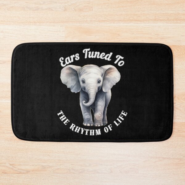 Item preview, Ears Tuned To The Rhythm Of Life. surreal elephant designed and sold by ElephantVibes.