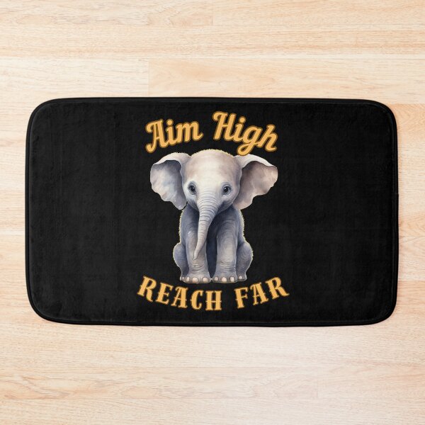 Item preview, Aim High, Reach Far. watercolor elephant designed and sold by ElephantVibes.