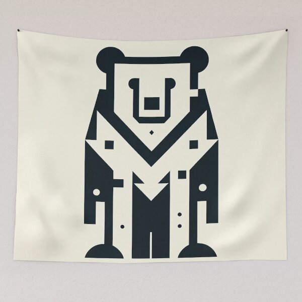 Item preview, Sleek Wilderness: Minimalist Geometric Bear designed and sold by FIYARO.