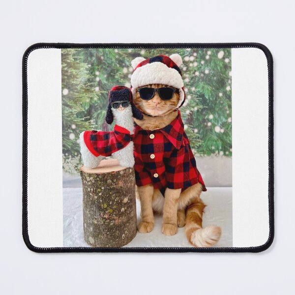 Item preview, JoJo & No Drama Buffalo Plaid in Snow designed and sold by tigerjojo.