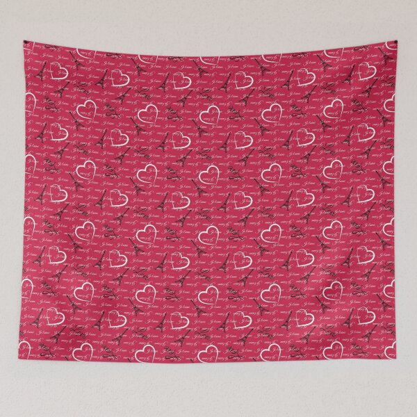 Item preview,  Cute Je Taime Paris Typography Pattern designed and sold by ClaudiaFlores.