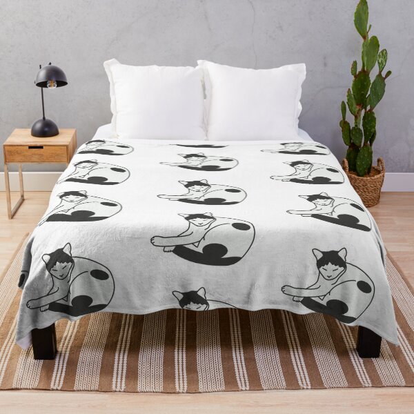 Item preview, Sleepy Emo Cat with Funny Hair for Sad Emo Boys and Girls designed and sold by amiaplusamia.
