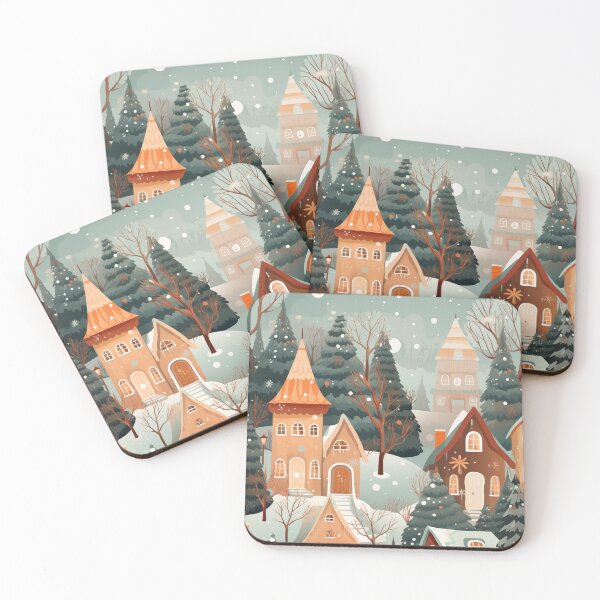 Item preview, snowy town designed and sold by hola-zzoi.