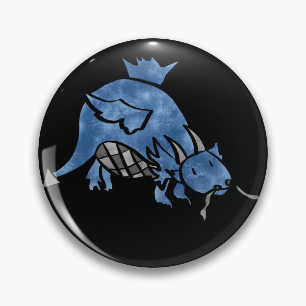Item preview, Chonky Blue Dragon On Black Background designed and sold by Thedisc0panda.