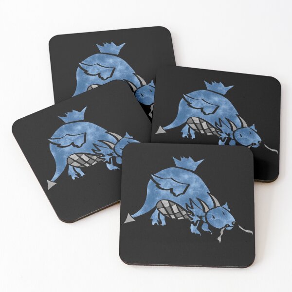 Item preview, Chonky Blue Dragon On Black Background designed and sold by Thedisc0panda.