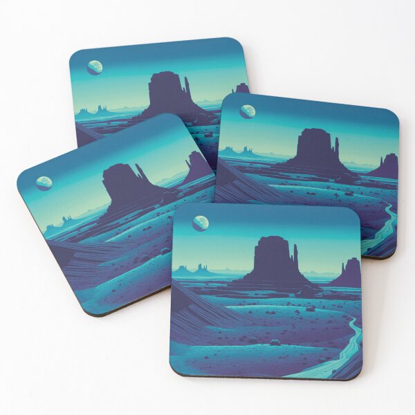 Item preview, Monument Valley Landscape with Road Blue Tones designed and sold by Secondearth.