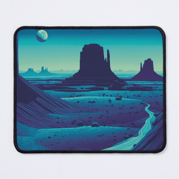 Item preview, Monument Valley Landscape with Road Blue Tones designed and sold by Secondearth.