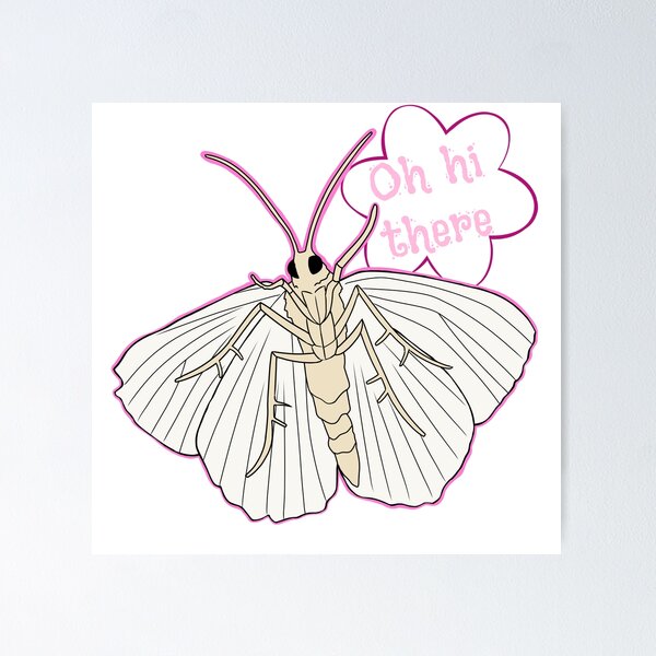 Aperçu de l'œuvre Moth Says Hi créée et vendue par themothlord.