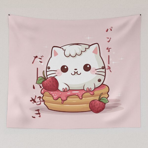 Item preview, Strawberry Pancake Neko designed and sold by SnarkyDoodles.