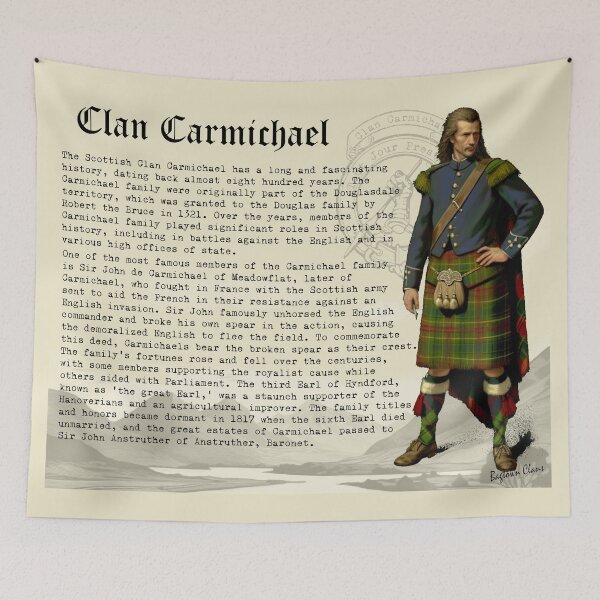 Item preview, Clan Carmichael Scottish History  designed and sold by BagTown Clans.