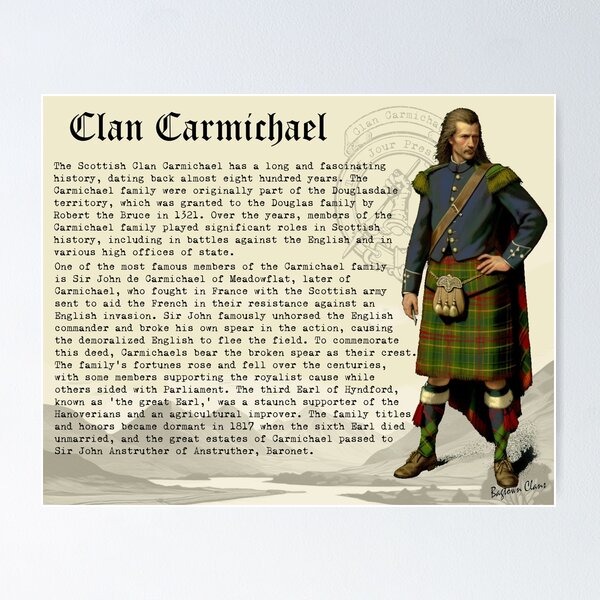 Item preview, Historia escocesa del clan Carmichael designed and sold by BagTown Clans.