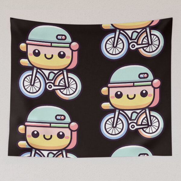 Item preview, Pedal Paradise Cute Kawaii Bicycle Bliss designed and sold by DigitalGraphic1.