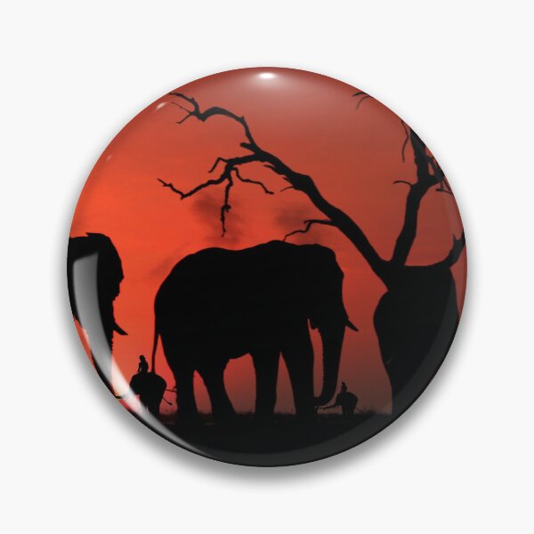Item preview, When it's time for sunset The elephant keeper is herding the elephant home. designed and sold by NONCHATA.