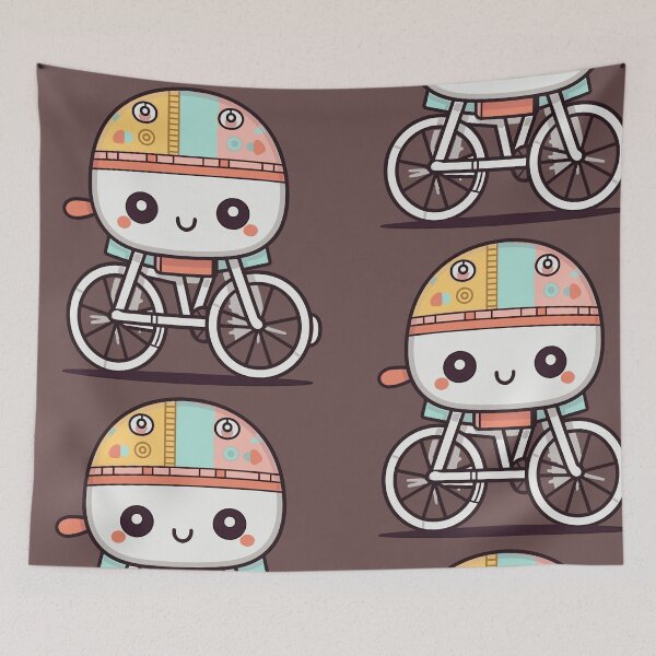 Item preview, Bike Dreams Colorful Kawaii Cycling Adventure designed and sold by DigitalGraphic1.