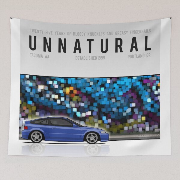 Item preview, Unnatural Car Club PNW: Ghost Flamed Blue Liftback ED designed and sold by The Last Lugnut.