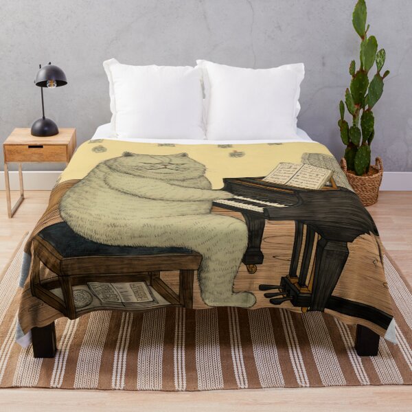 Item preview, happy cat playing piano designed and sold by ururuty.