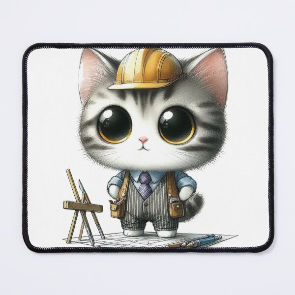 Item preview, Cat Architect Cat designed and sold by VANWANSHOP.